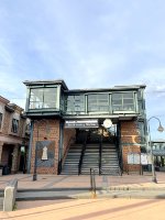 The entrance to the South Amboy Station from North Broadway Street side 